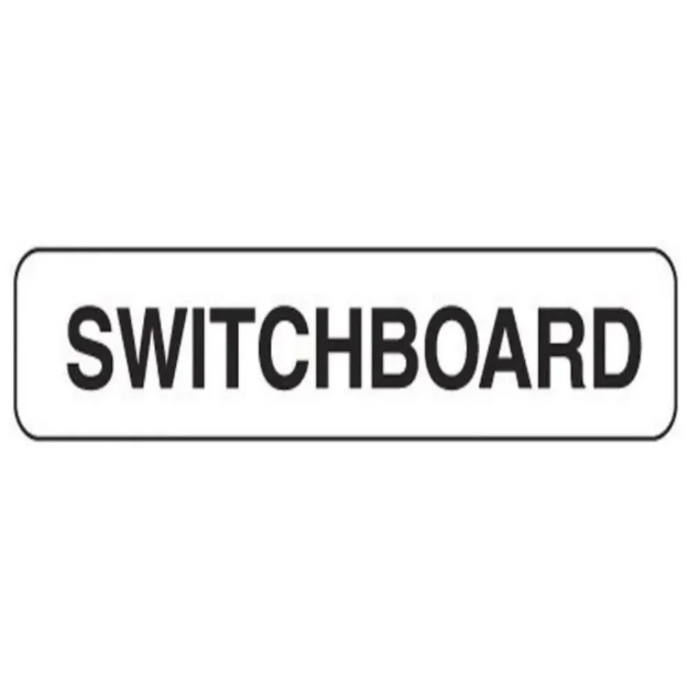 Temp Switchboard Sign Switchboard Poly Sign Durable & Compact - Gateway